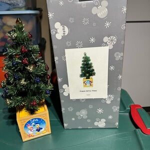 Disney Holiday Fiber Optic Tree with Red and Blue Ornaments
